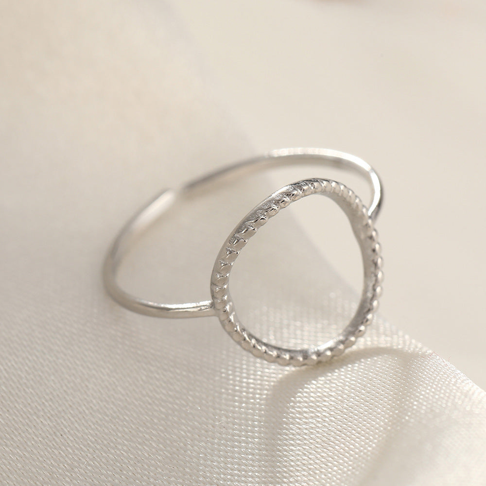 French Style Open Mouth Cold Stainless Steel Personality Special Interest Ring