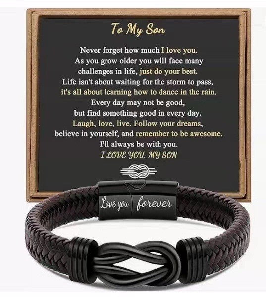 Men's Stainless Steel Lettering For Free Son Magnetic Bracelets