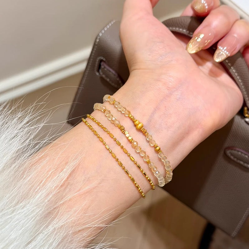Women's Natural Citrine Light Luxury High-grade Sense Niche Bracelet