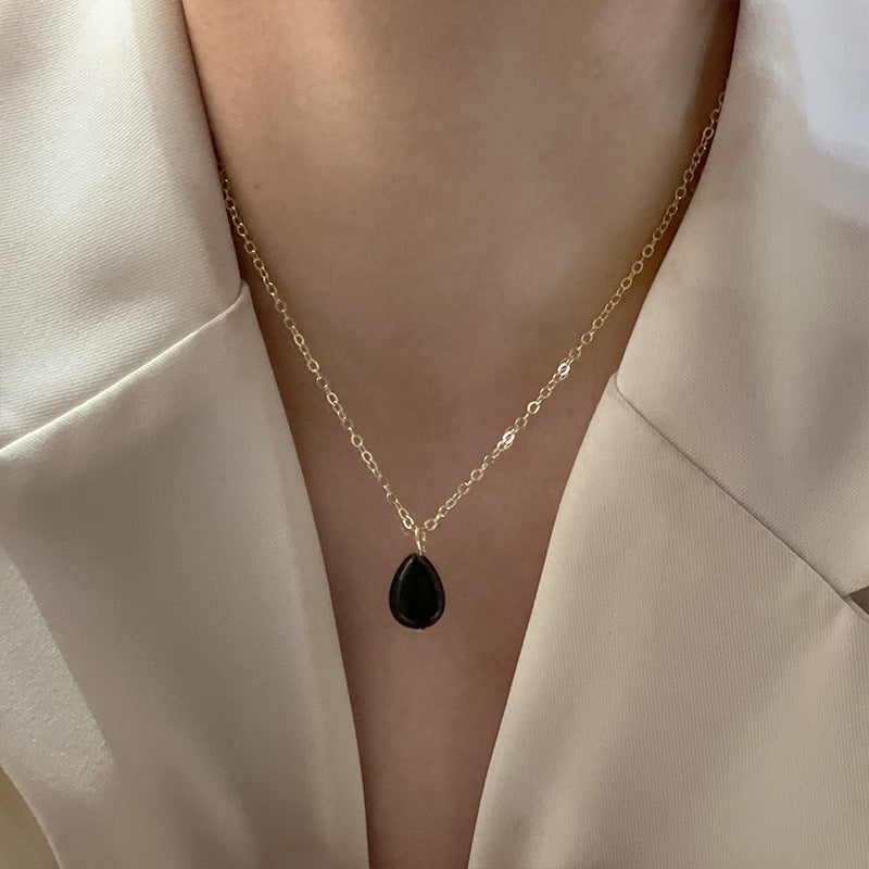 Women's Golden Bean Clavicle Chain Light Luxury Necklaces