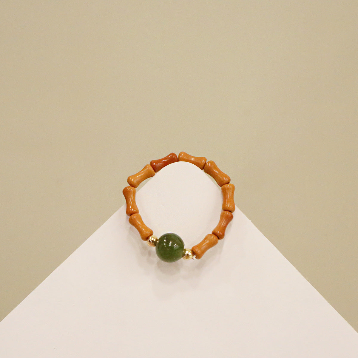 Joint Olive Nut Bodhi Jade Cat's Paw Elastic Rings