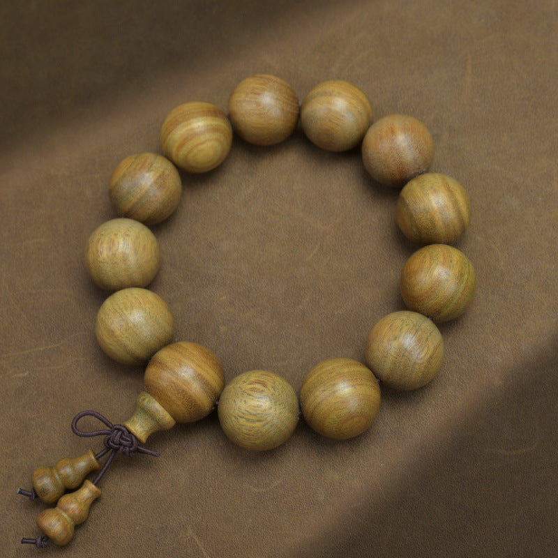 Natural Argentina Green Sandalwood Buddha Beads Ethnic Retro Couple Bracelet