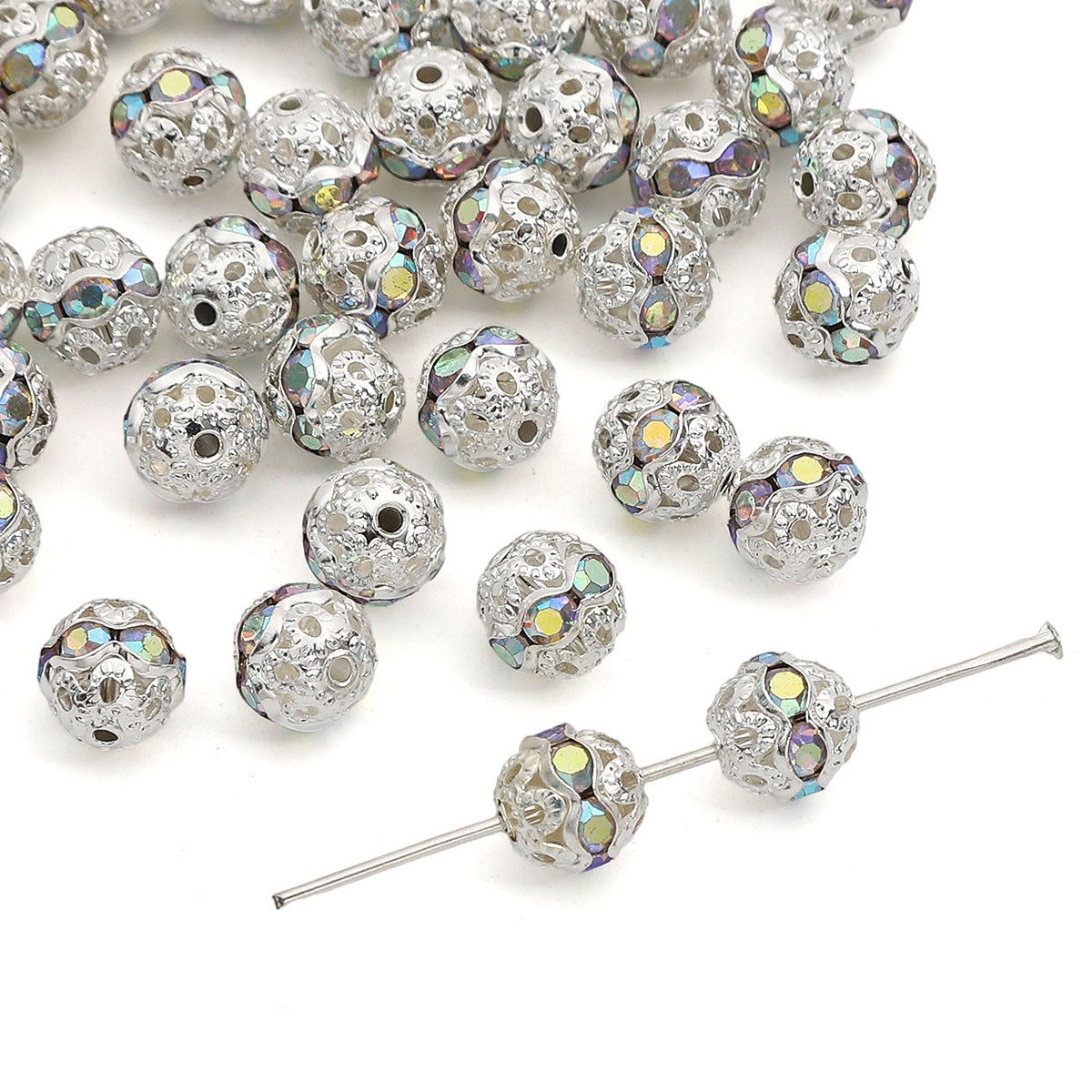 Versatile Hoop Floral Ball Separator Beads Jewelry Accessories