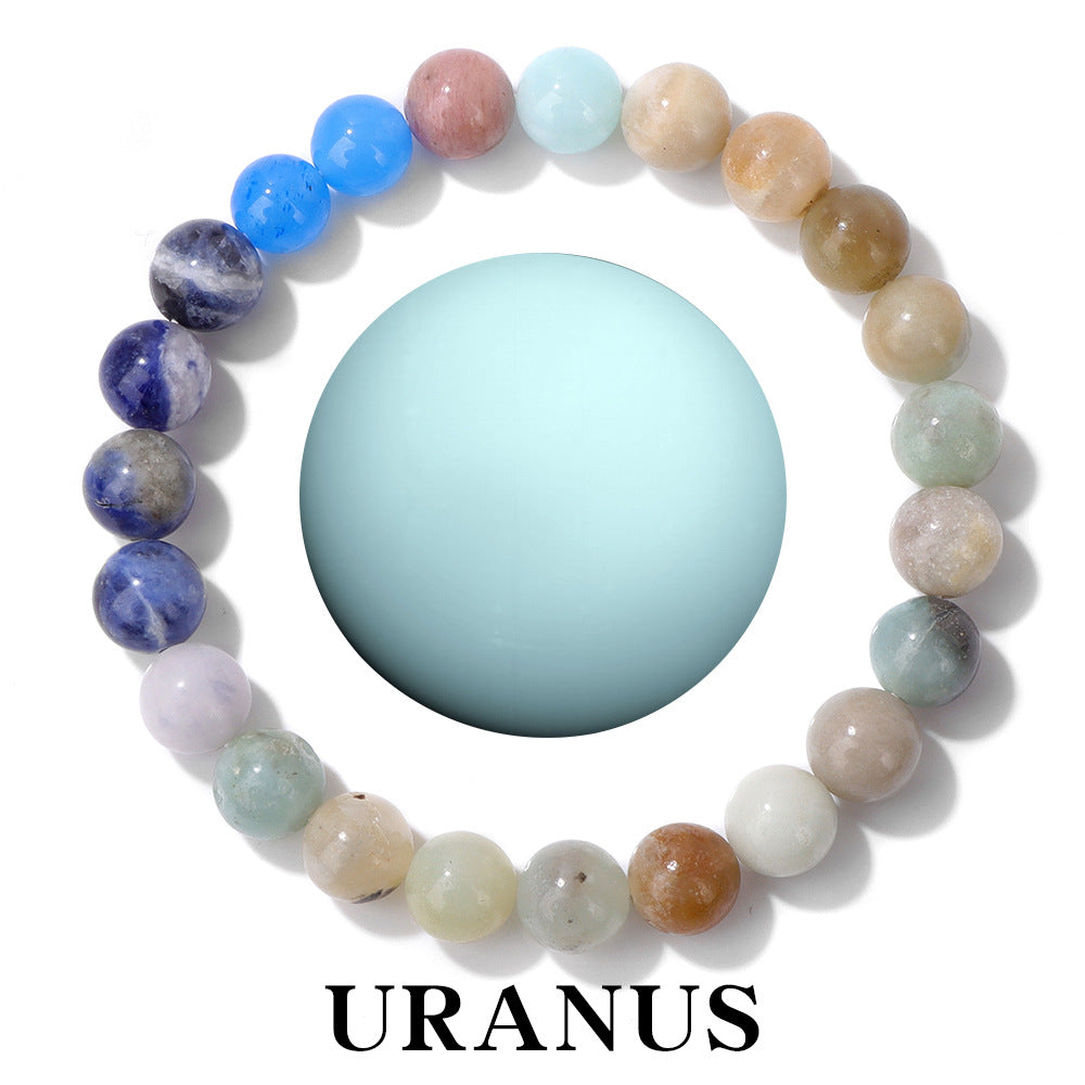 Women's & Men's Planets Of The Solar System Natural Stone Bracelets