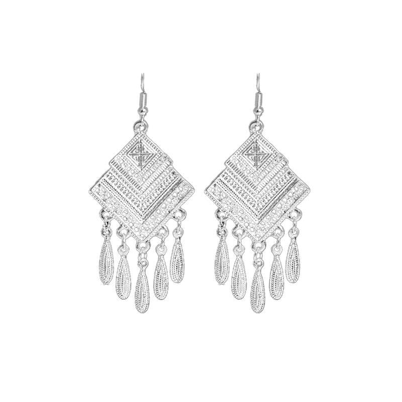 Miao Sier Personality Hollow Out Leaf-shaped Fashion Earrings