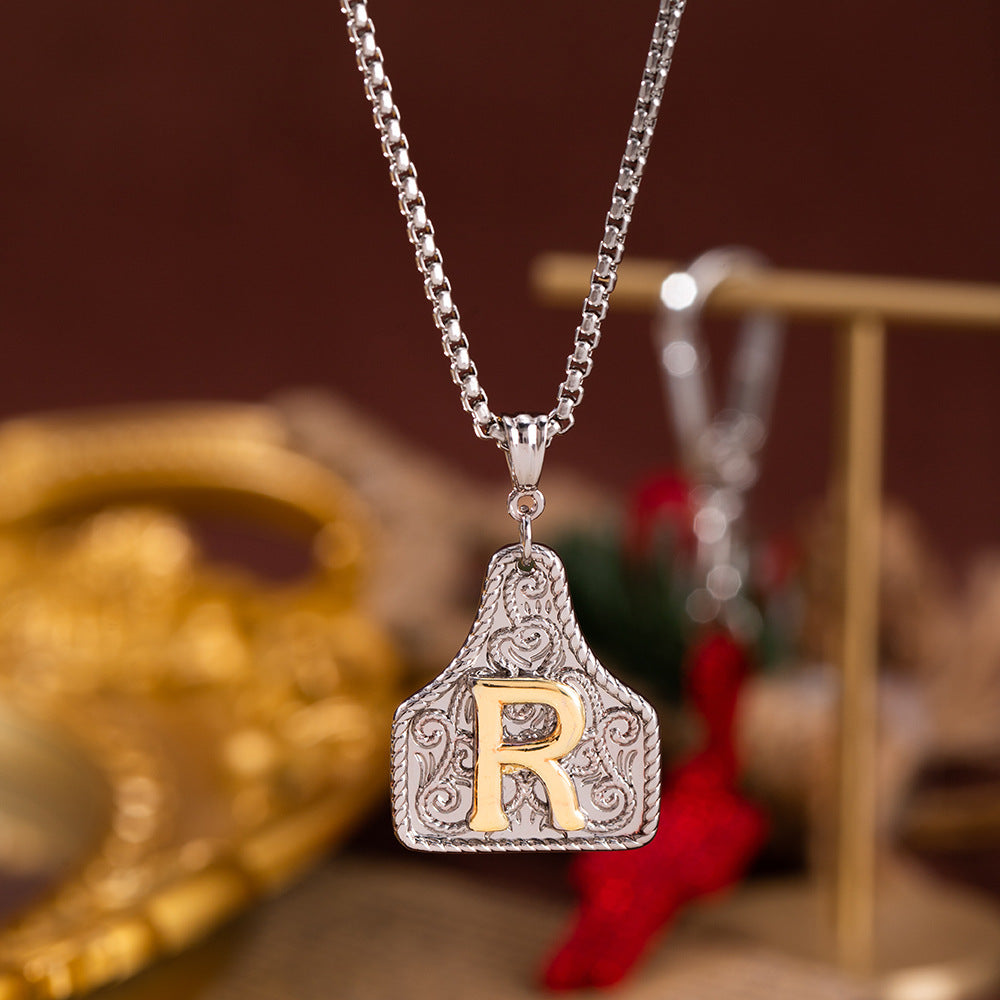 Women's Fashion English Letters Electroplated Copper For Design Personalized Clavicle Necklace
