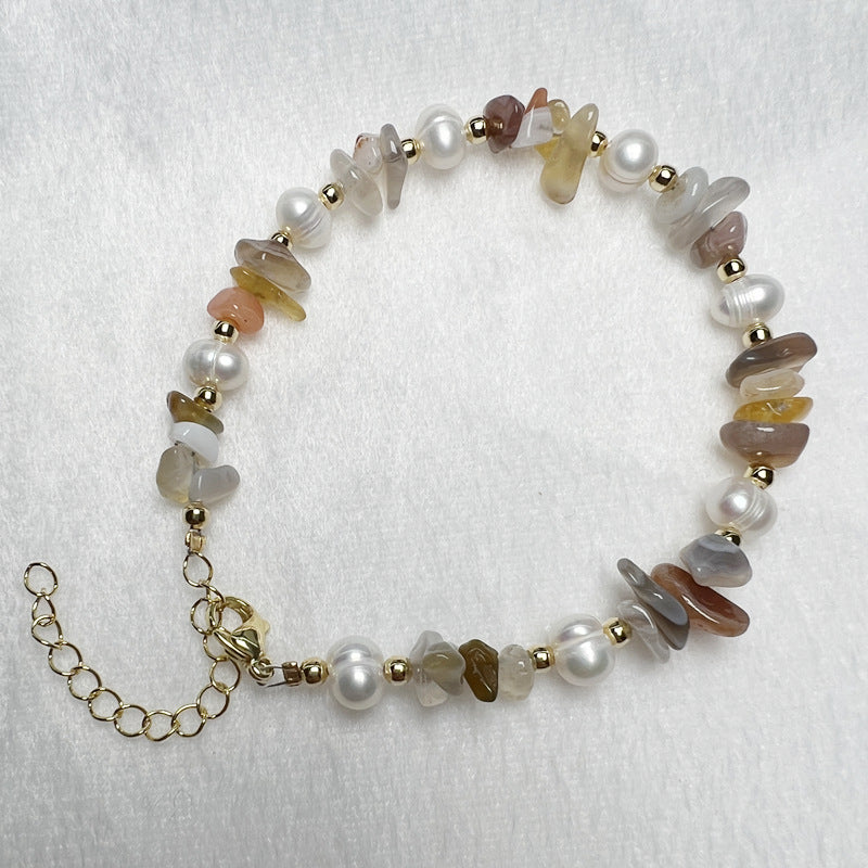 Freshwater Pearl With Crystal Gravel Live Broadcast Amethyst Bracelets