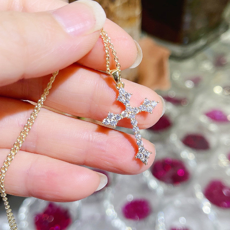 Women's & Men's Diamond Cross Inlaid High Quality Zircon Rap Hip Hop Pendants