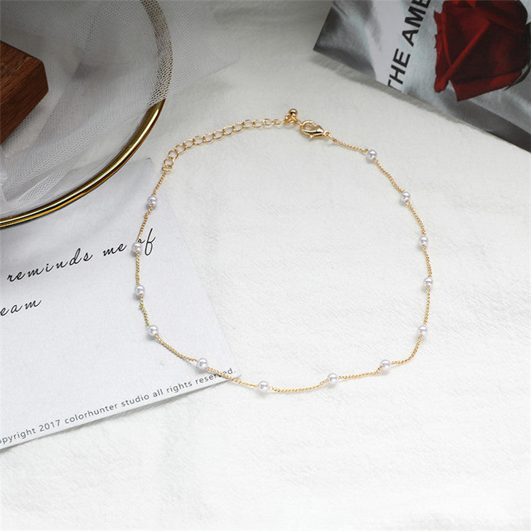 Women's Jewelry Ornament Pearl Fashionable Temperamental Clavicle Necklaces