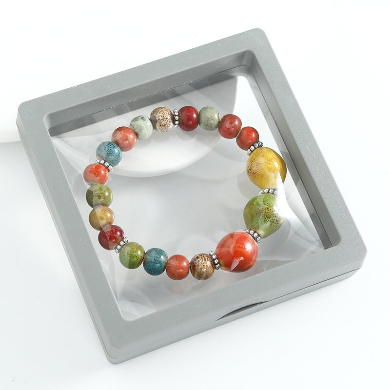 Ethnic Style Ceramic Beaded Artistic Ancient Bracelet