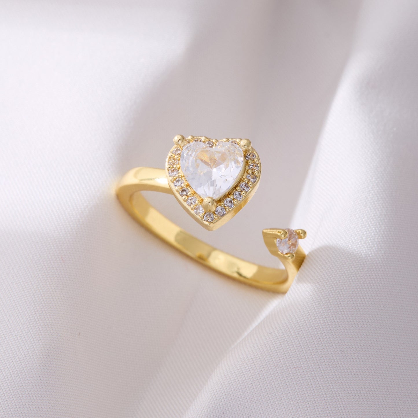 Valentine's Day Gift Flower Zircon Rotatable Ring