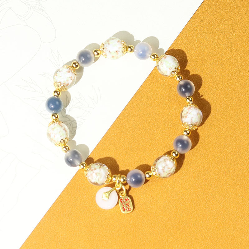 Women's Agate High-grade Natural Fragrant Gray Glaze Scenic Spot Live Bracelets