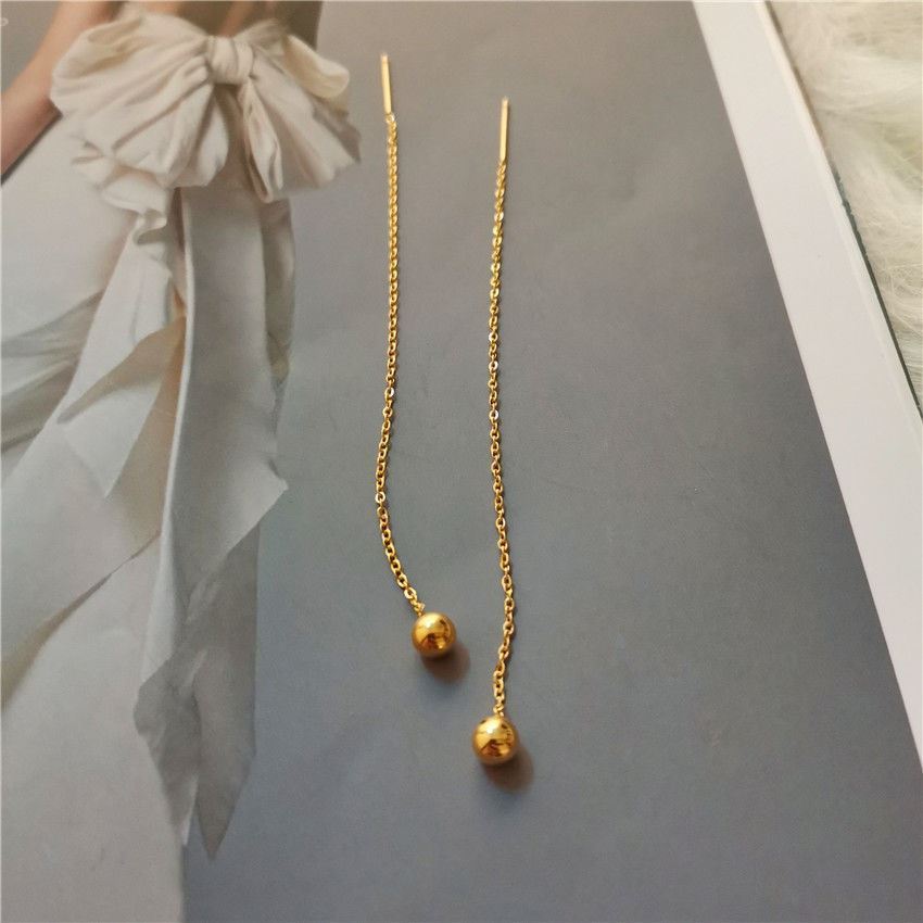 Women's Korean Style Titanium Steel Simple No Color Earrings