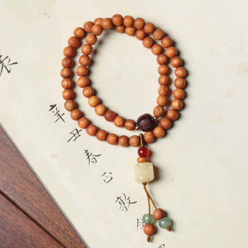 Women's & Men's Material Thuja Rosary Boxwood Lotus Seedpod Buddha Bracelet