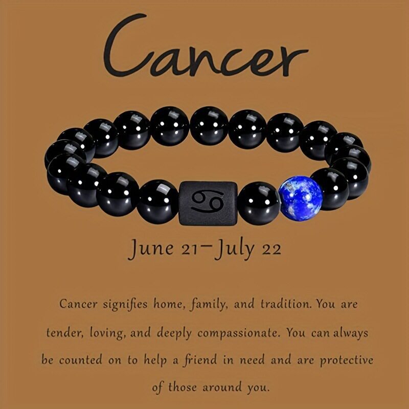 Xi Twee Constellation Elastic Tigereye Agate Bracelet