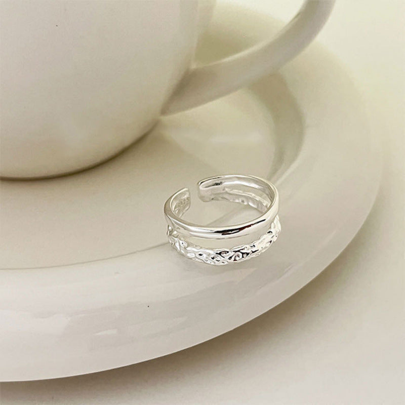 Women's Sier Simple Light Luxury High-grade Index Finger Open Rings