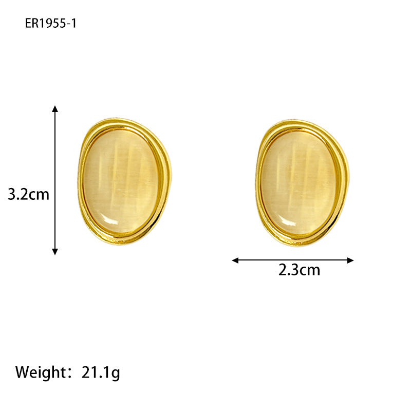 Court Opal Bean-shaped High Sense Female Niche Elegant Rings