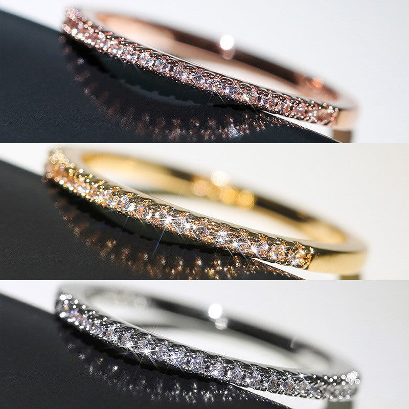 Women's Best-selling Simple Style Zircon All Match Rings
