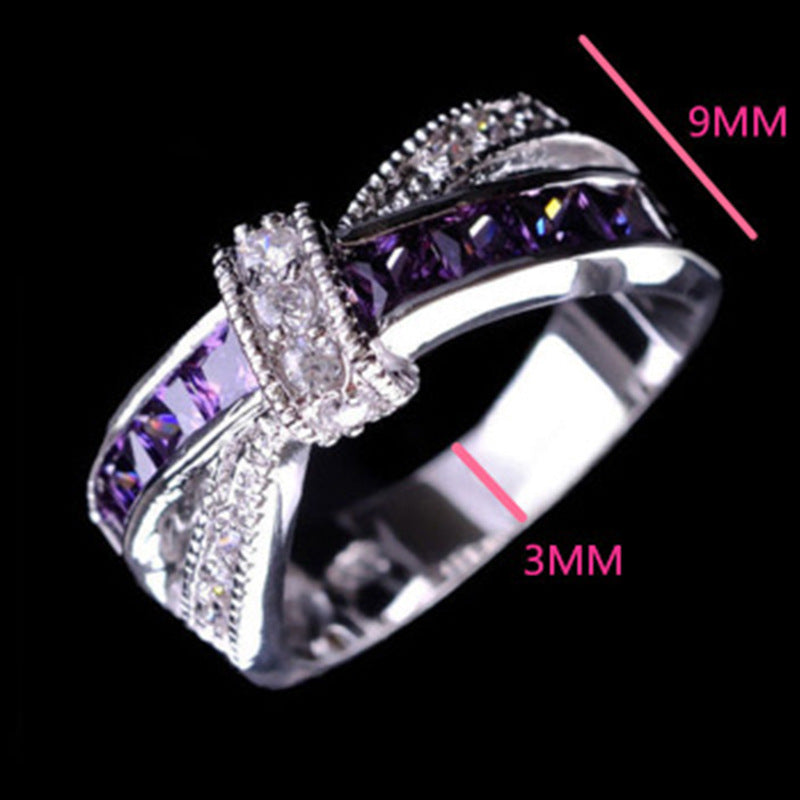 Electroplating Amethyst Popular Creative Ladies Hand Ring