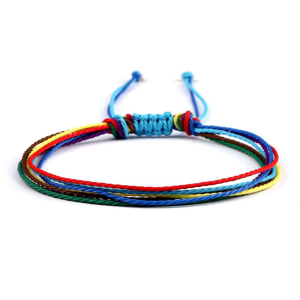 Coast Style Twin Creative Wax Line Hand Weaving Bracelet