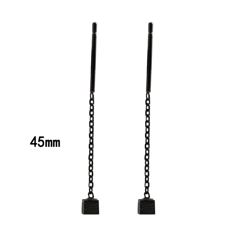 Artistic Temperament Geometric Long Fringe Minimalist Earrings