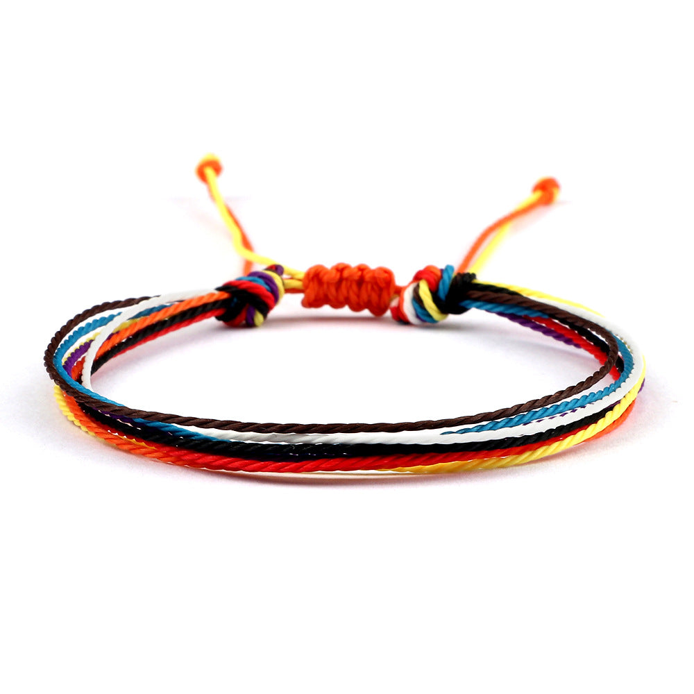 Coast Style Twin Creative Wax Line Hand Weaving Bracelet