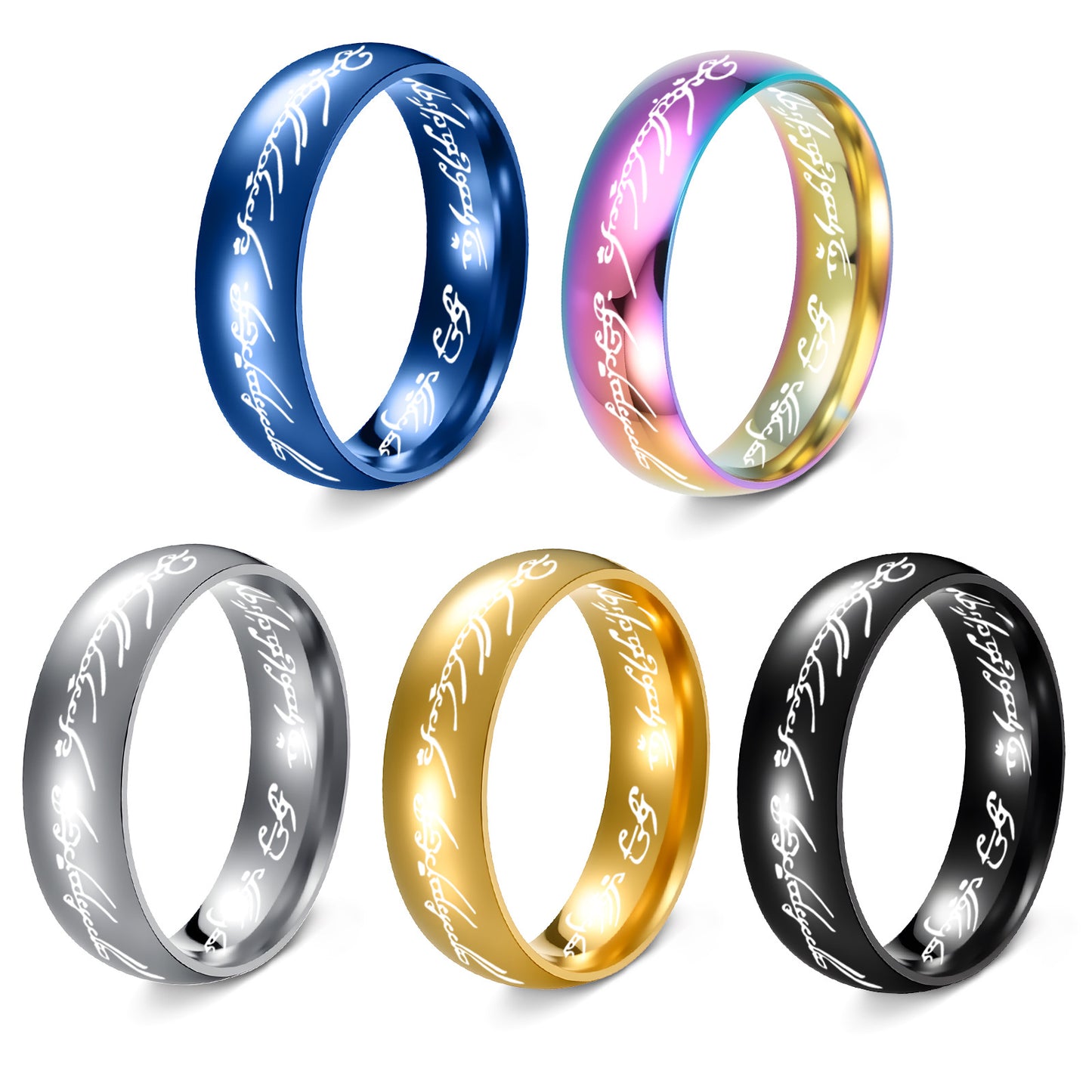 Women's & Men's Steel Couple The Lord Of Little Rings