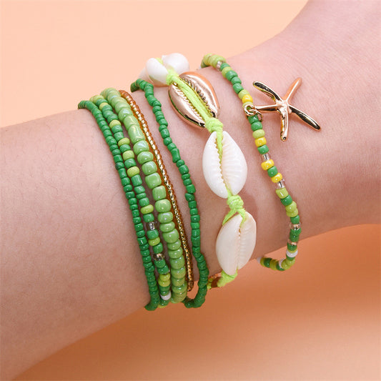 Beach Style Starfish Bead Shell Anklet Bracelets