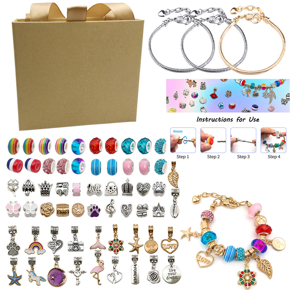 Gift Set Cartoon Crystal Handmade Ornament Bracelets