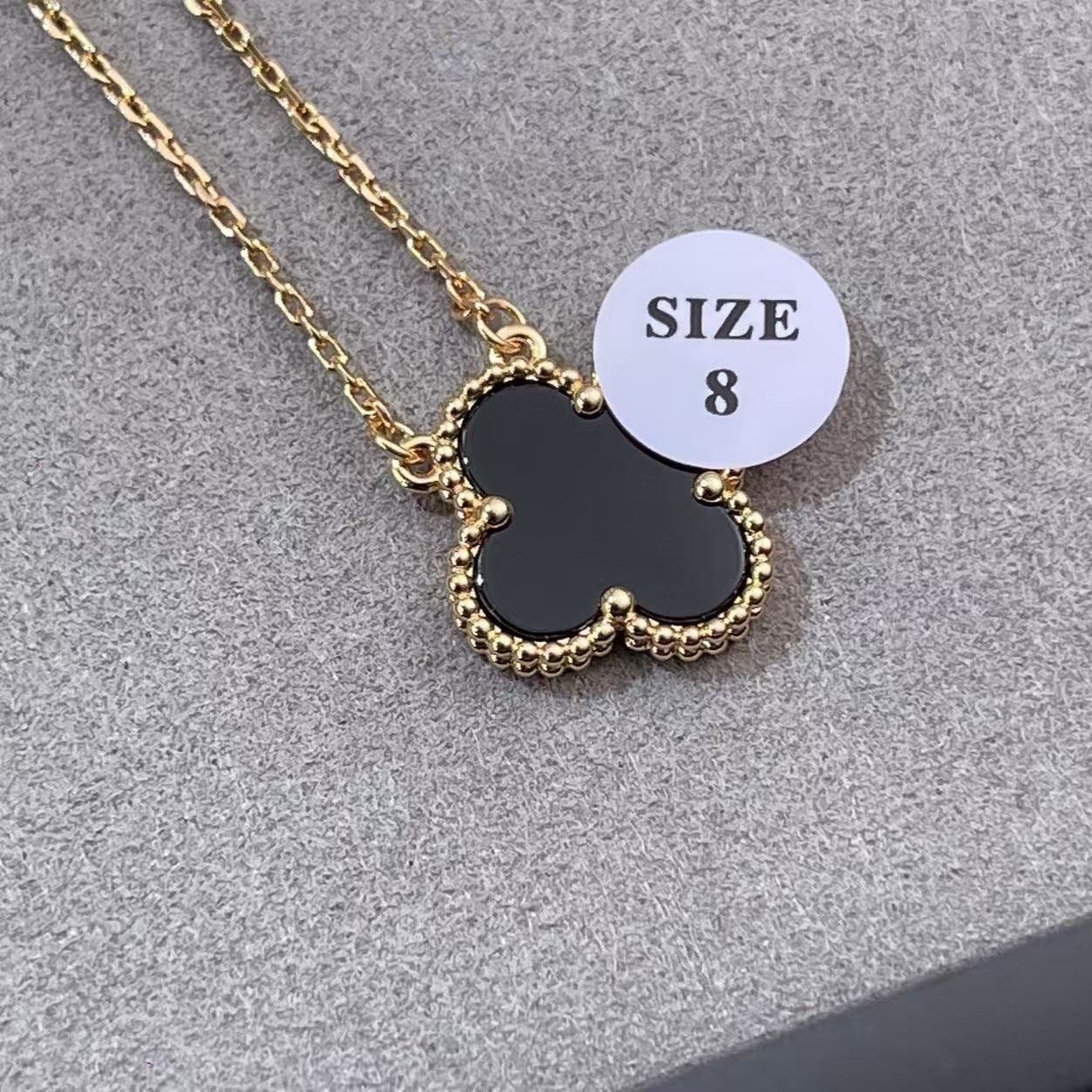 High Version V Gold Clover Thick Plated Clavicle Chain Necklaces