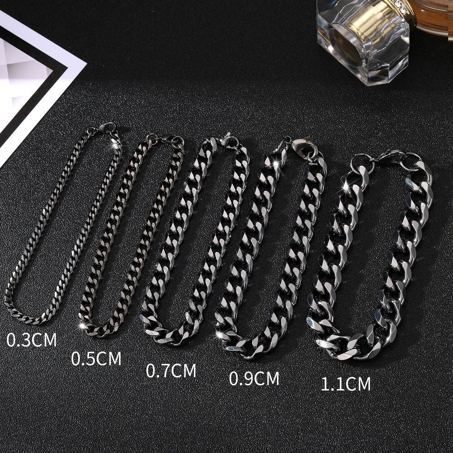 Men's Fashion Stainless Steel American Boys Cuban Link Bracelets