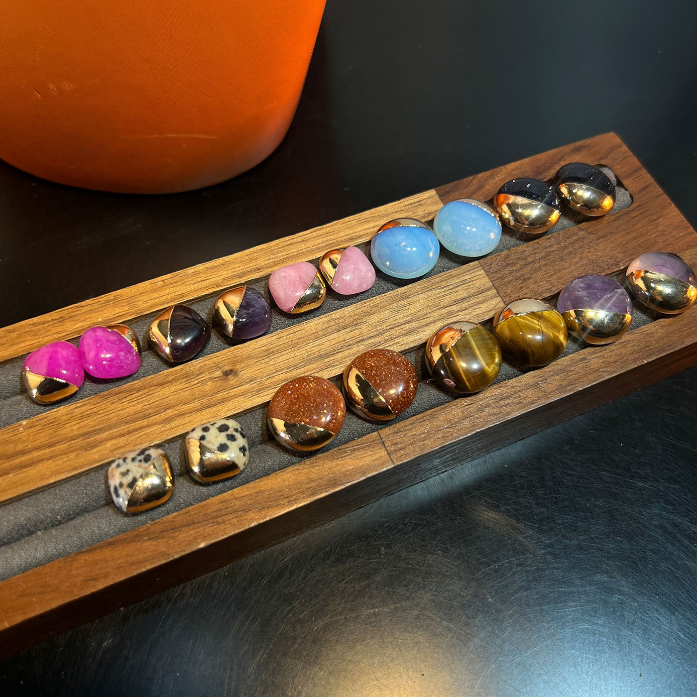 Rough Stone Opal Amethyst French Simplicity Rings
