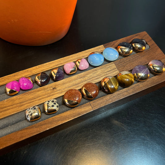 Rough Stone Opal Amethyst French Simplicity Rings