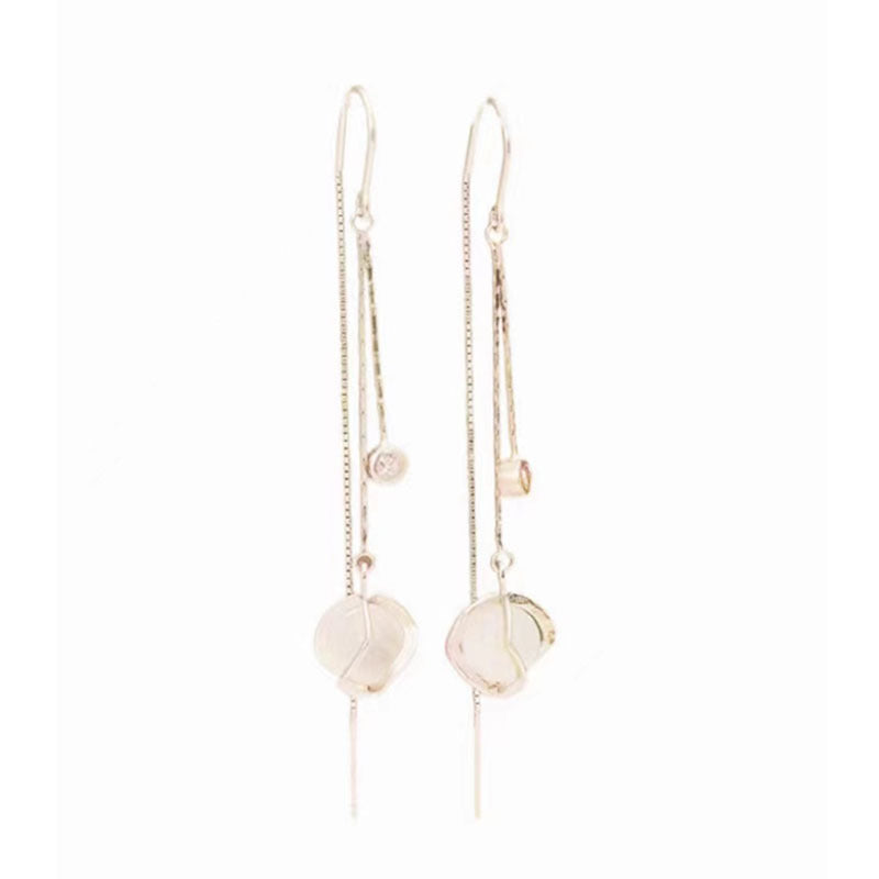 Opal Tassel Tide Chain Super Fairy Long Ear Line