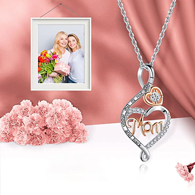 Shi Fashion Heart-shaped Double Love Mother Necklaces