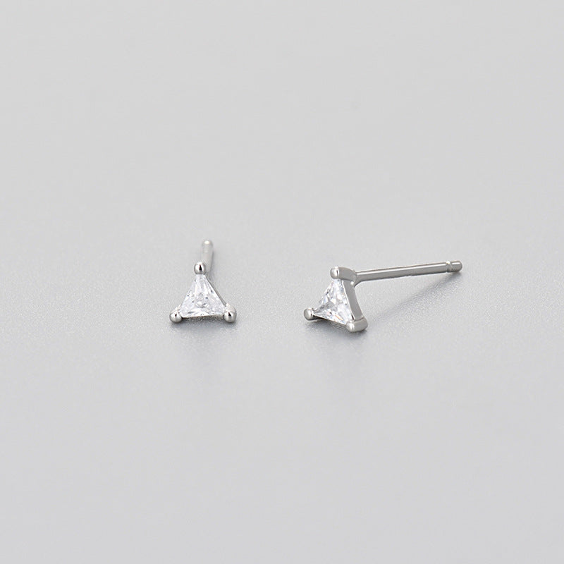 Simple Zircon Triangle For Colorful Geometric Earrings