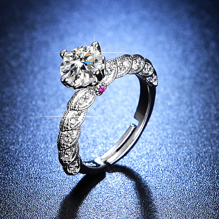 Women's Moissanite More Than Karat Imitation Diamond Rings