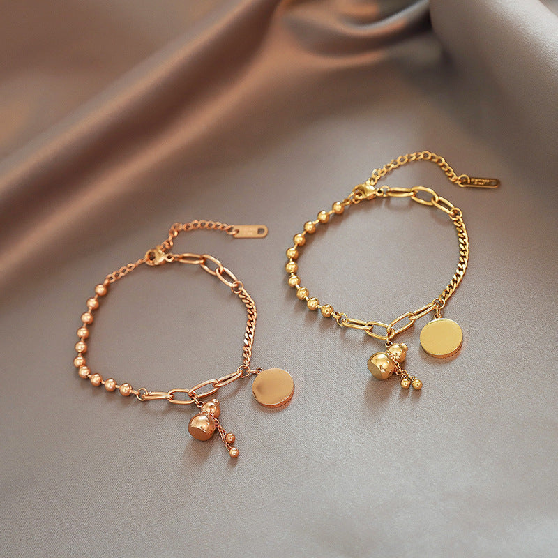 Women's Calabash Court Hip Hop Rose Gold Bracelets