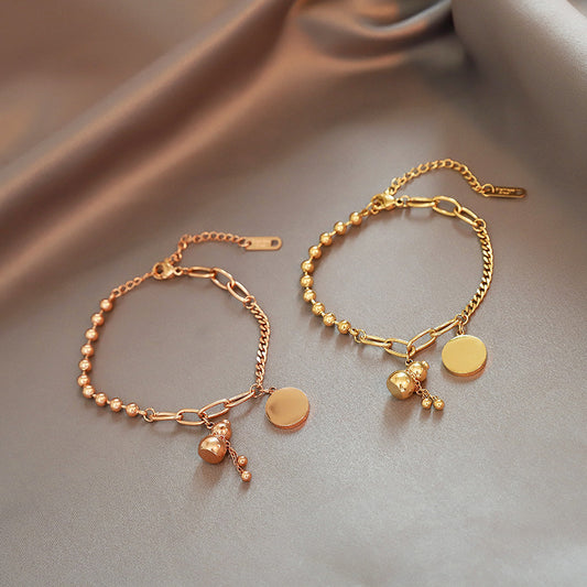 Women's Calabash Court Hip Hop Rose Gold Bracelets