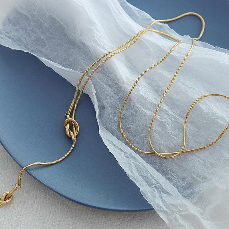 Luxury Fashion Cold Style Long Sweater Chain Minimalist Necklace