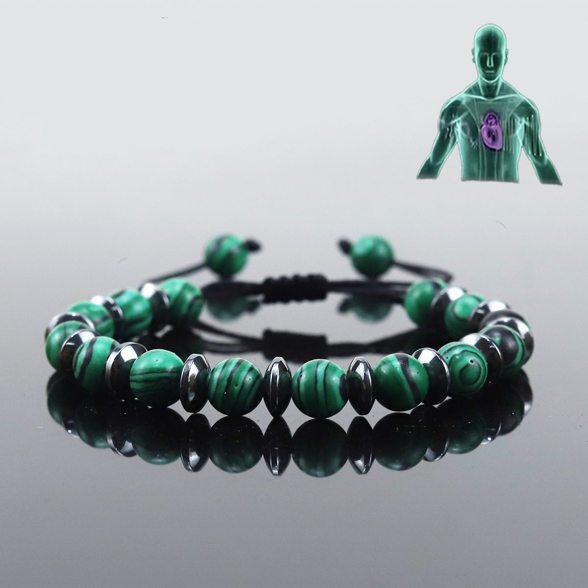 Tigereye Natural Stone Beaded Crystal Unisex Bracelet