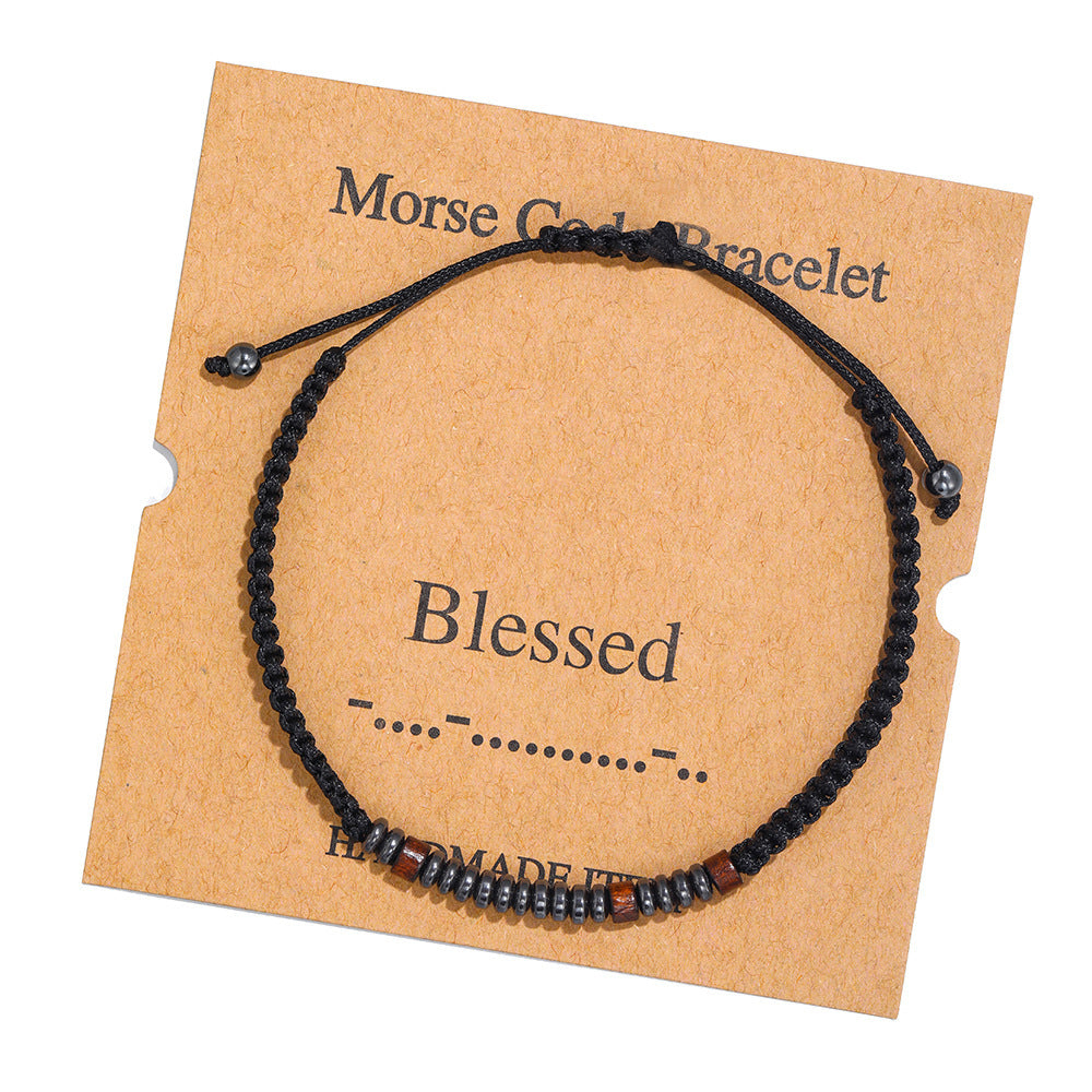 Moss Password Hand-woven Letters Numbers Vintage Bracelets