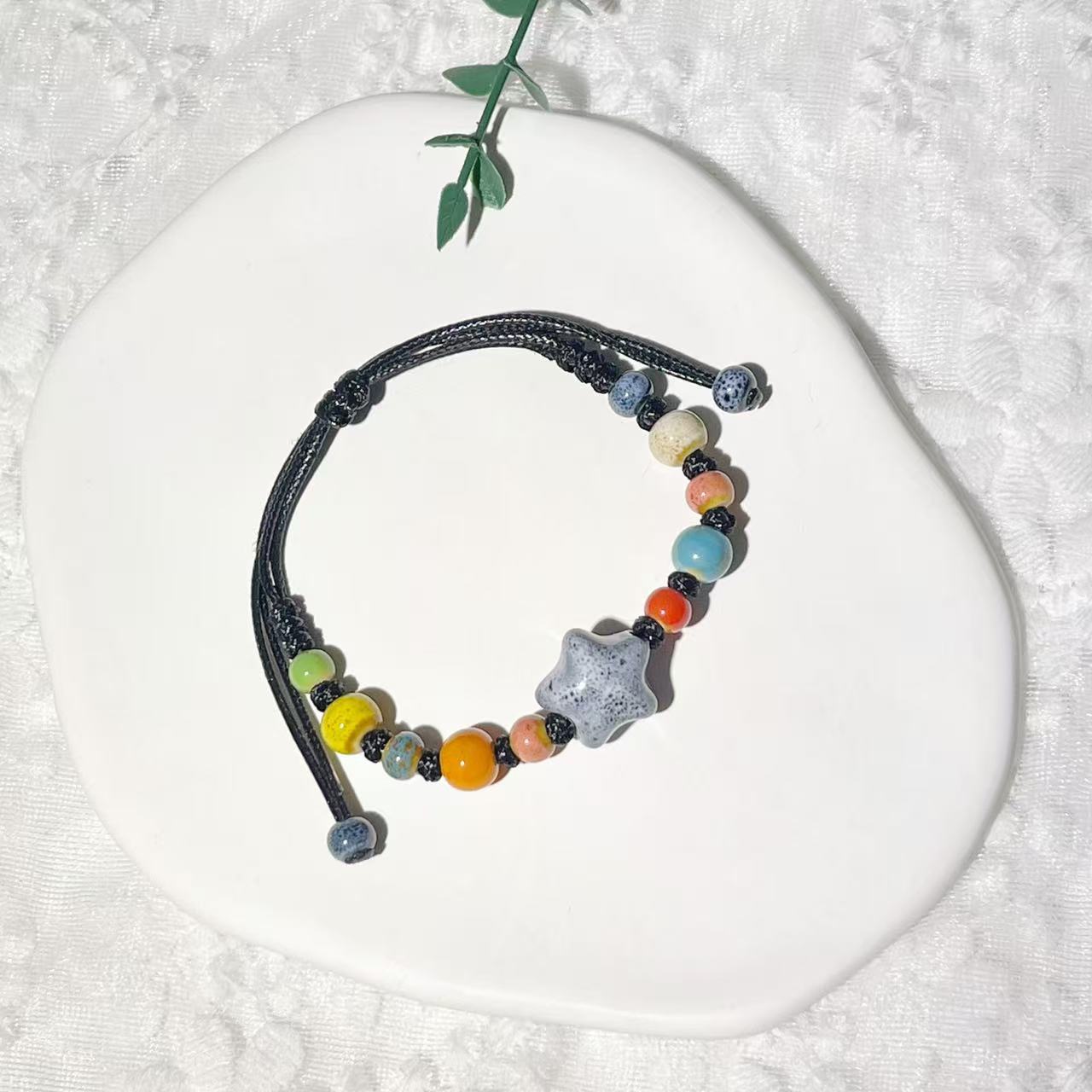 Ceramic Hand-knitted Rope Girlfriends Gift Travel Commemorative Bracelet