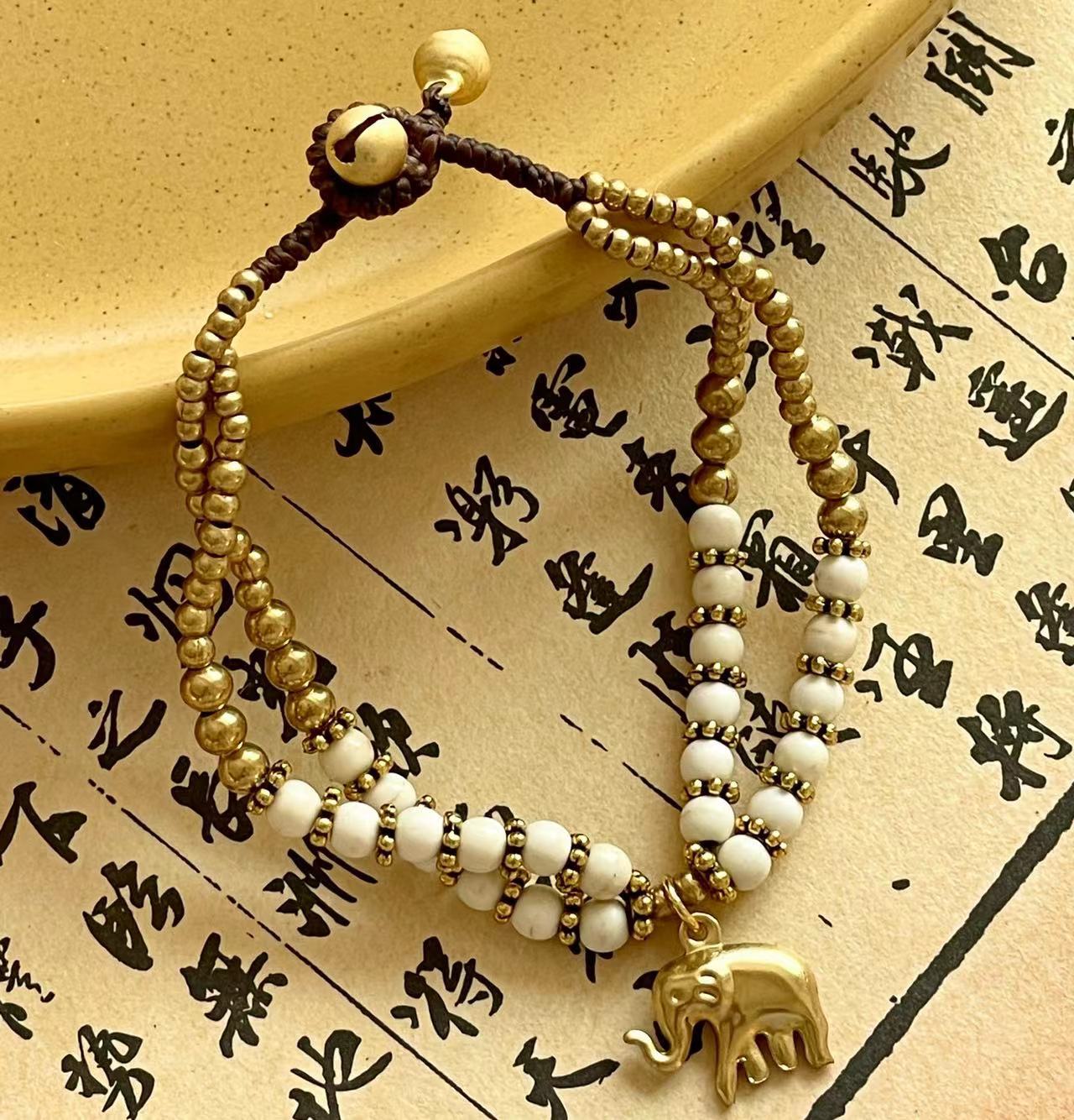 Handmade Weave Vintage Nepal Ancient Pure Copper Ethnic Style Tibetan Bracelet