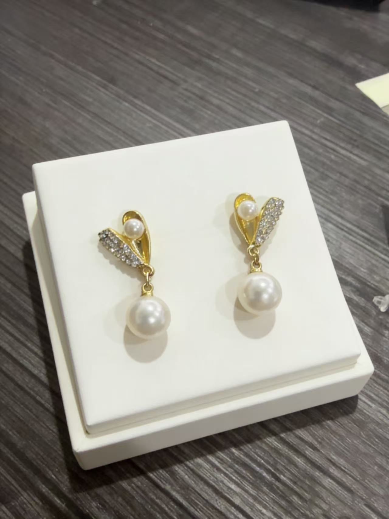 Women's Pair Cross Mirror Classic Fashion Simple Love Heart High-grade Earrings
