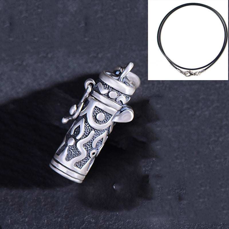 Women's & Men's Vintage Sterling Sier Fetal Hair Carry-on Charm Can Open Pendants