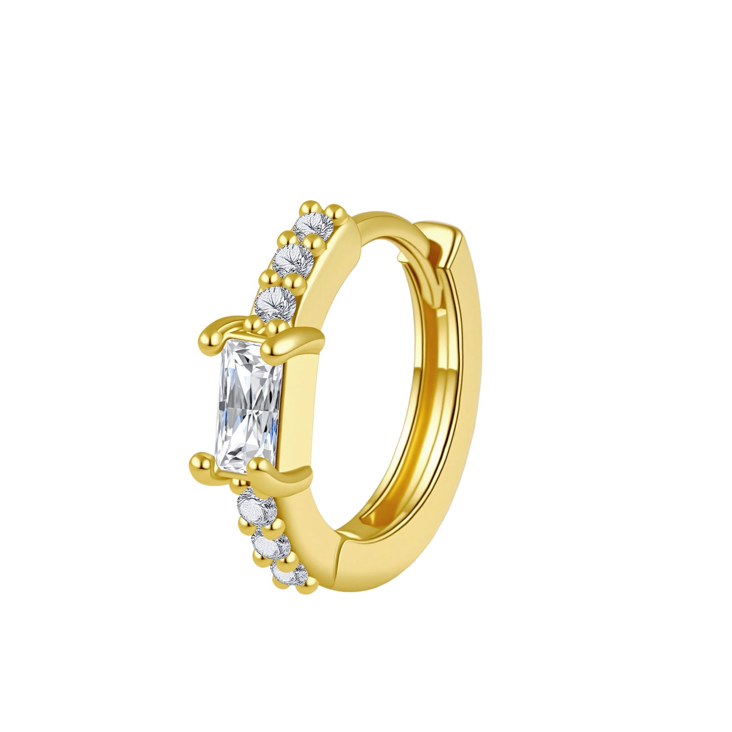 Women's Light Luxury Geometric Flash Clip Simple Fashion Exquisite Inlaid Rings