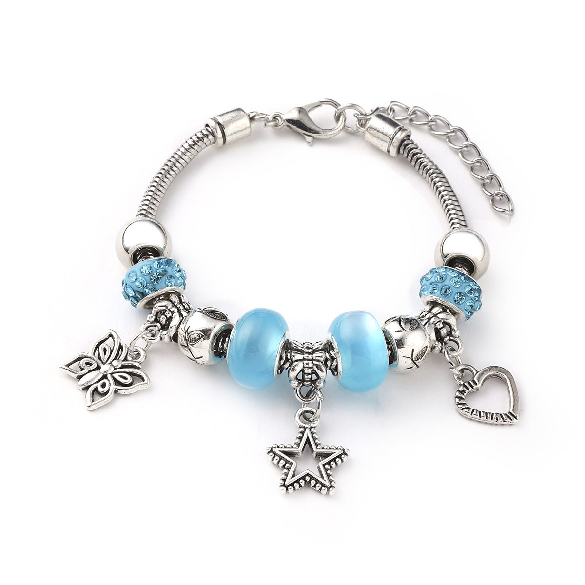 Glass Bead Small Elephant Lucky Tree Retro Transparent Bracelet