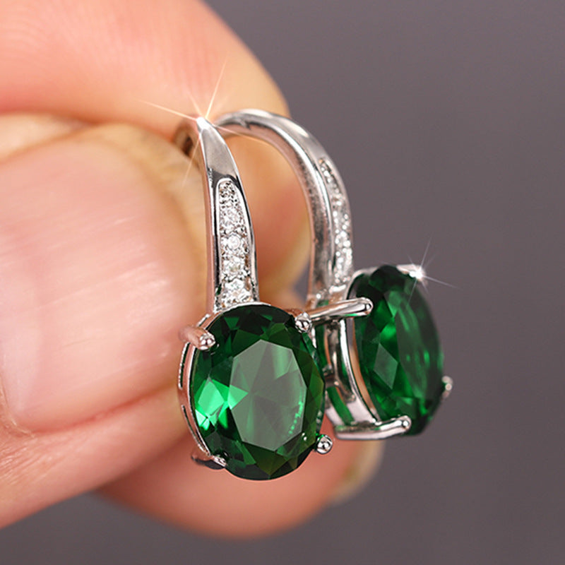 Comfortable Shi Fashion Elegant Zircon Female Earrings