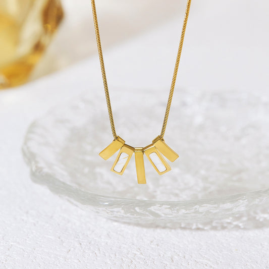Women's Fashion Popular Stainless Steel Hollow Roman Numerals Necklaces